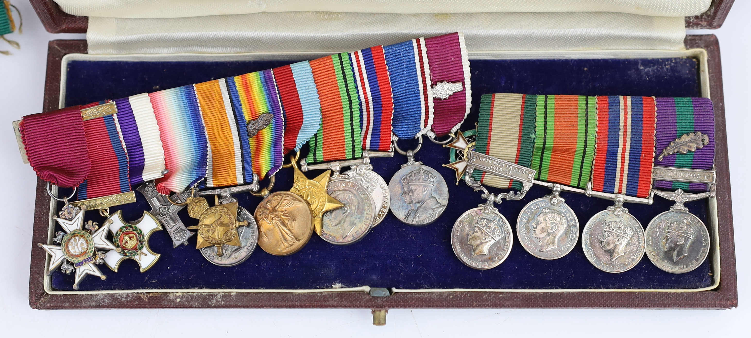 A DSO, MC medal group awarded to Major General Douglas Henry Pratt (1892-1958) of the Royal Irish Regiment, promoted towards the end of his career to Major General, as liaison in Washington D.C. where he oversaw upgrades